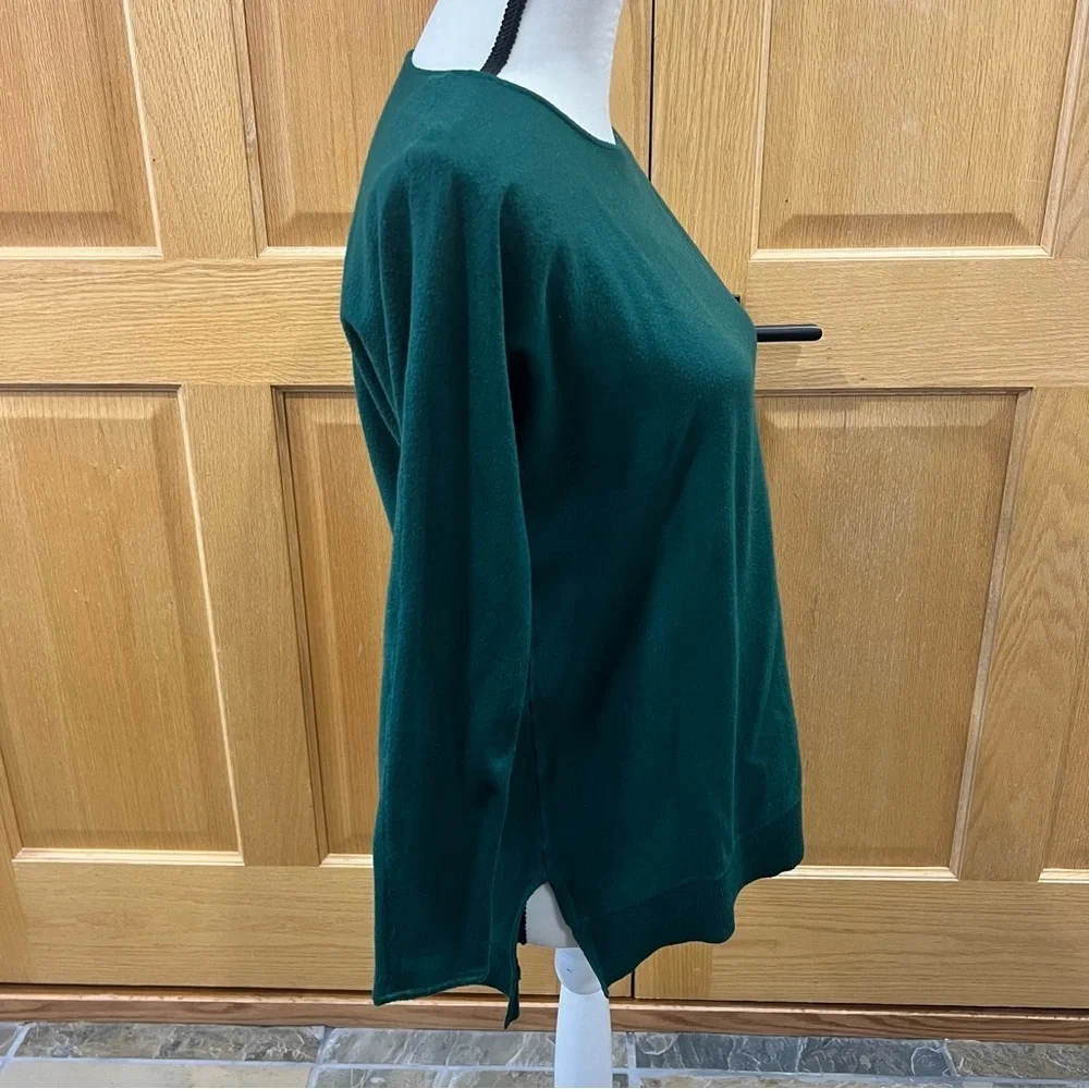 Michael Kors Green 3/4 Sleeve Relaxed Sweater